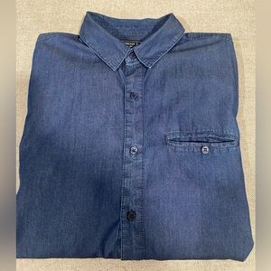 MENS FOREVER 21 DENIM BUTTON DOWN SHIRT SZ M